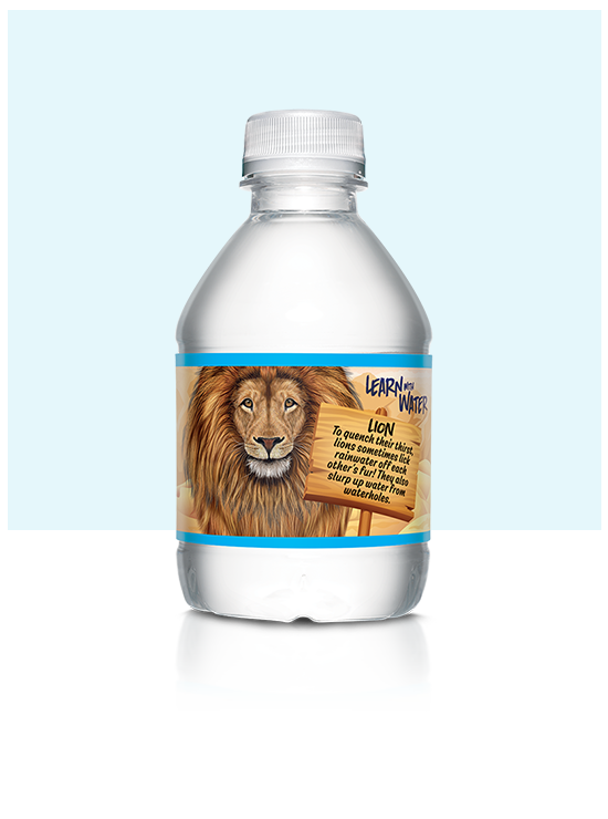8 oz mini nestle pure life water bottle with lion label
