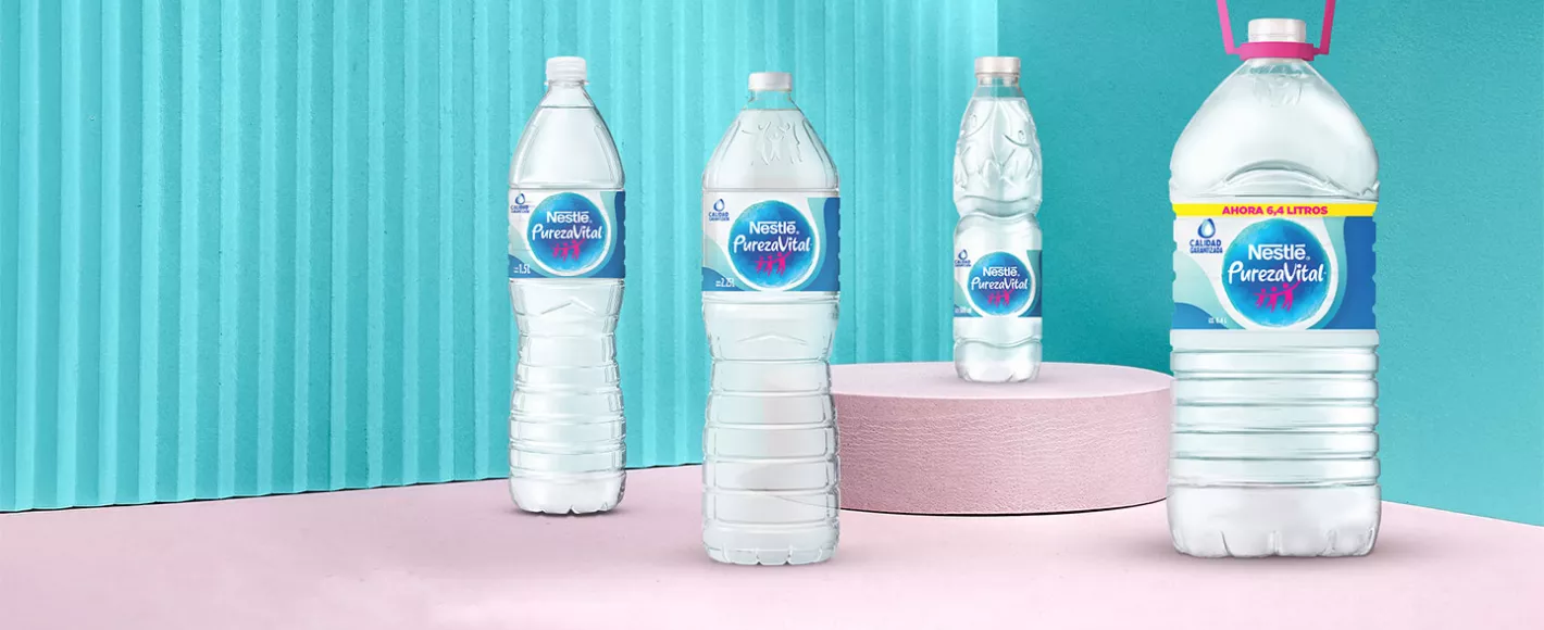 Botellas de agua Nestlé Pureza Vital de 1.5L, 2.25L, 500ml, 6.4L